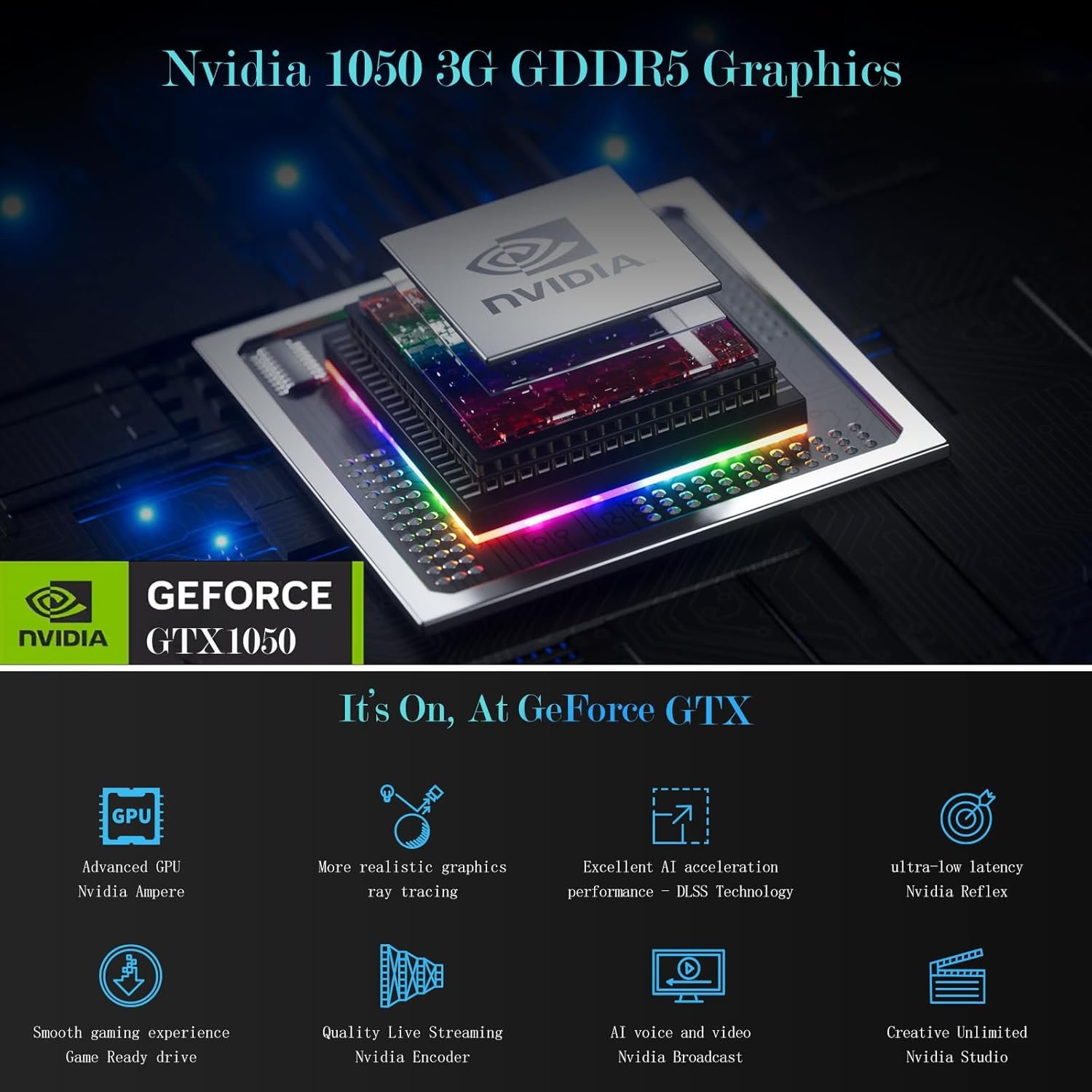 Mini PC Gaming, Intel Core I7-8750H Mini PC Nvidia GTX 1050 GDDR5 RGB Lights Desktop Mini Computer 16GB DDR4 512GB M.2 NVMe SSD, Support 4K Triple Display WiFi 6 BT 5.2, Windows 11 Pro - Image 3