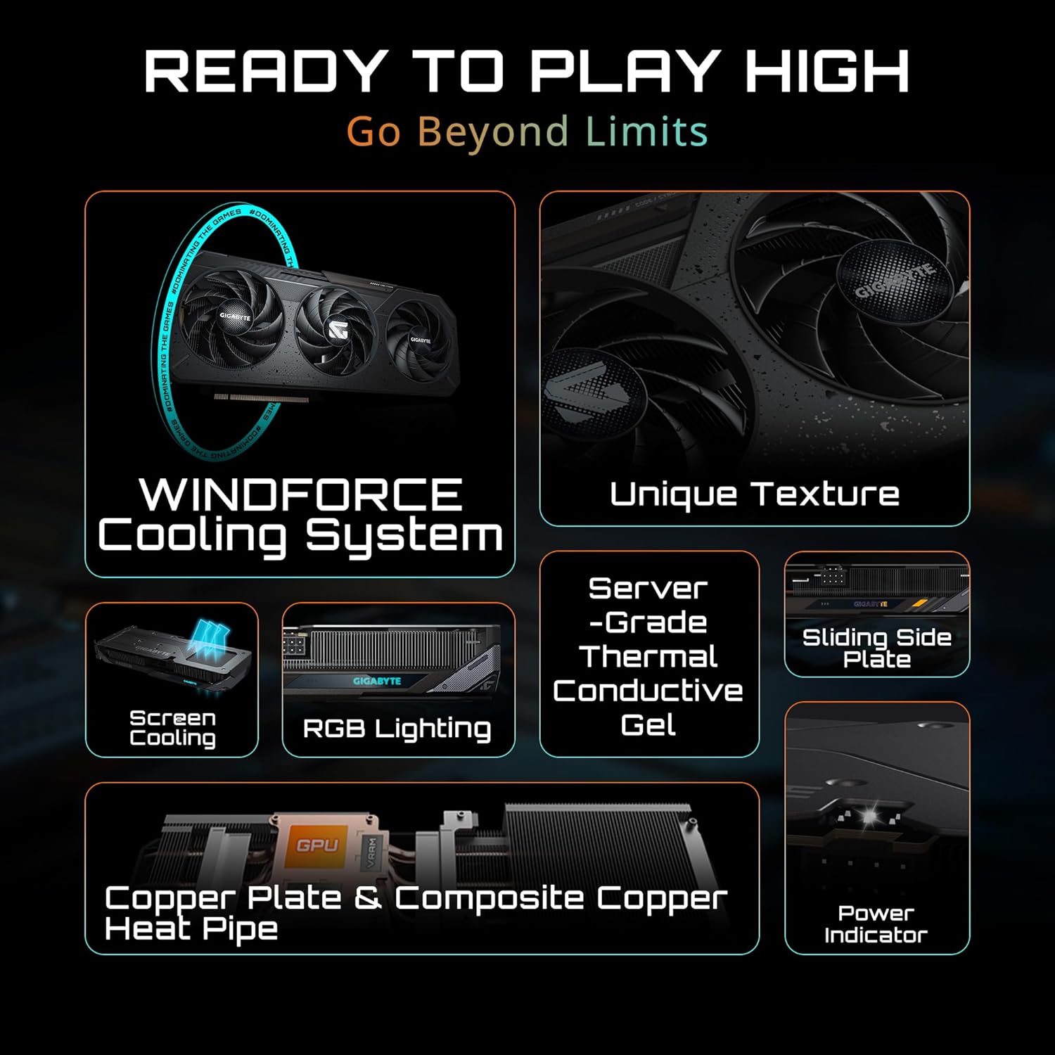 GIGABYTE Radeon RX 9060 XT Gaming OC 16G Graphics Card, PCIe 5.0, 16GB GDDR6, GV-R9060XTGAMING OC-16GD Video Card - Image 5